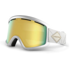 Men's Von Zipper Goggles - Von Zipper Beefy Goggles. White Gloss - Gold Chrome